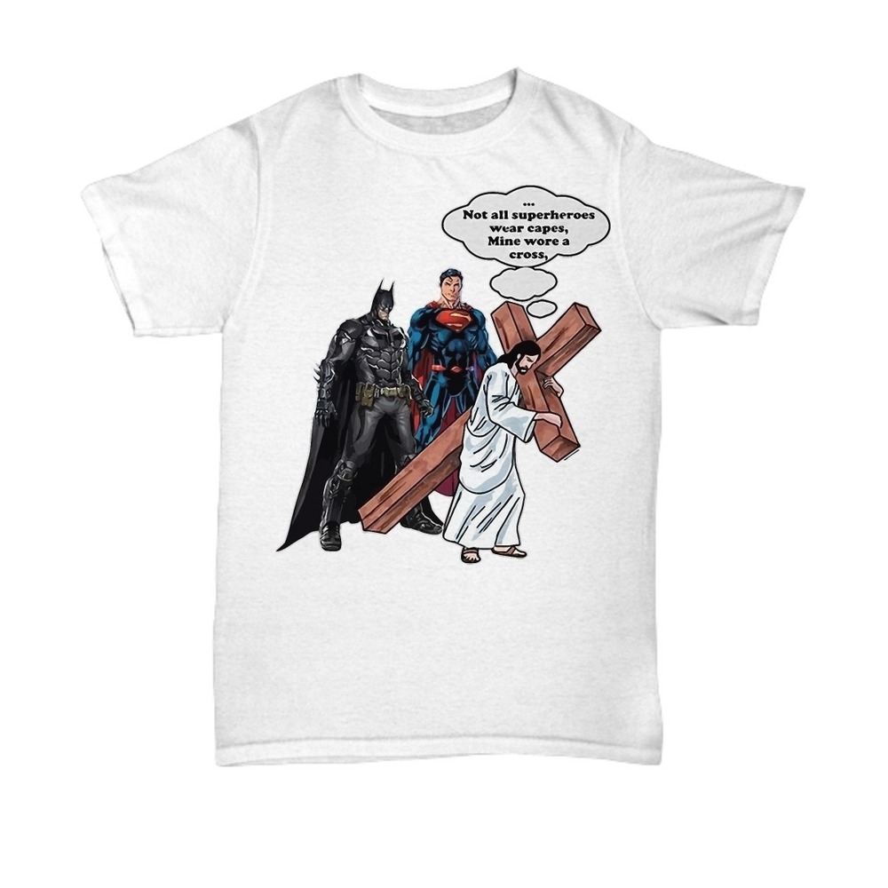 Jesus And Superheroes Shirt And That_s How I Saved The World T-Shirt_zon